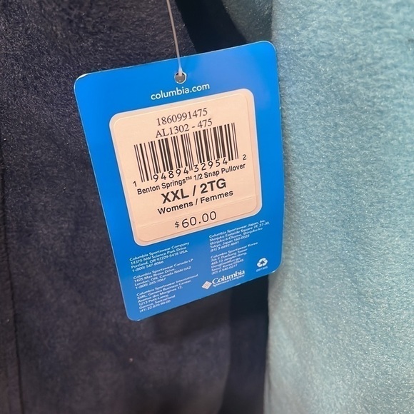 NWT Columbia fleece half button - Picture 5 of 5
